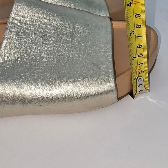 Beek Pelican in Metallic Gold Upper Tan Footbed Leather Slide Sandals Size 11 - Picture 5 of 14